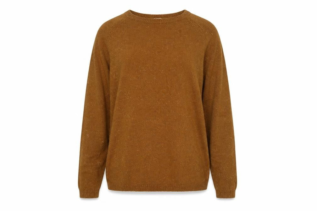 Next Women Brown Fleck Knit Jumper UK 16 Round Neck Long Sleeve