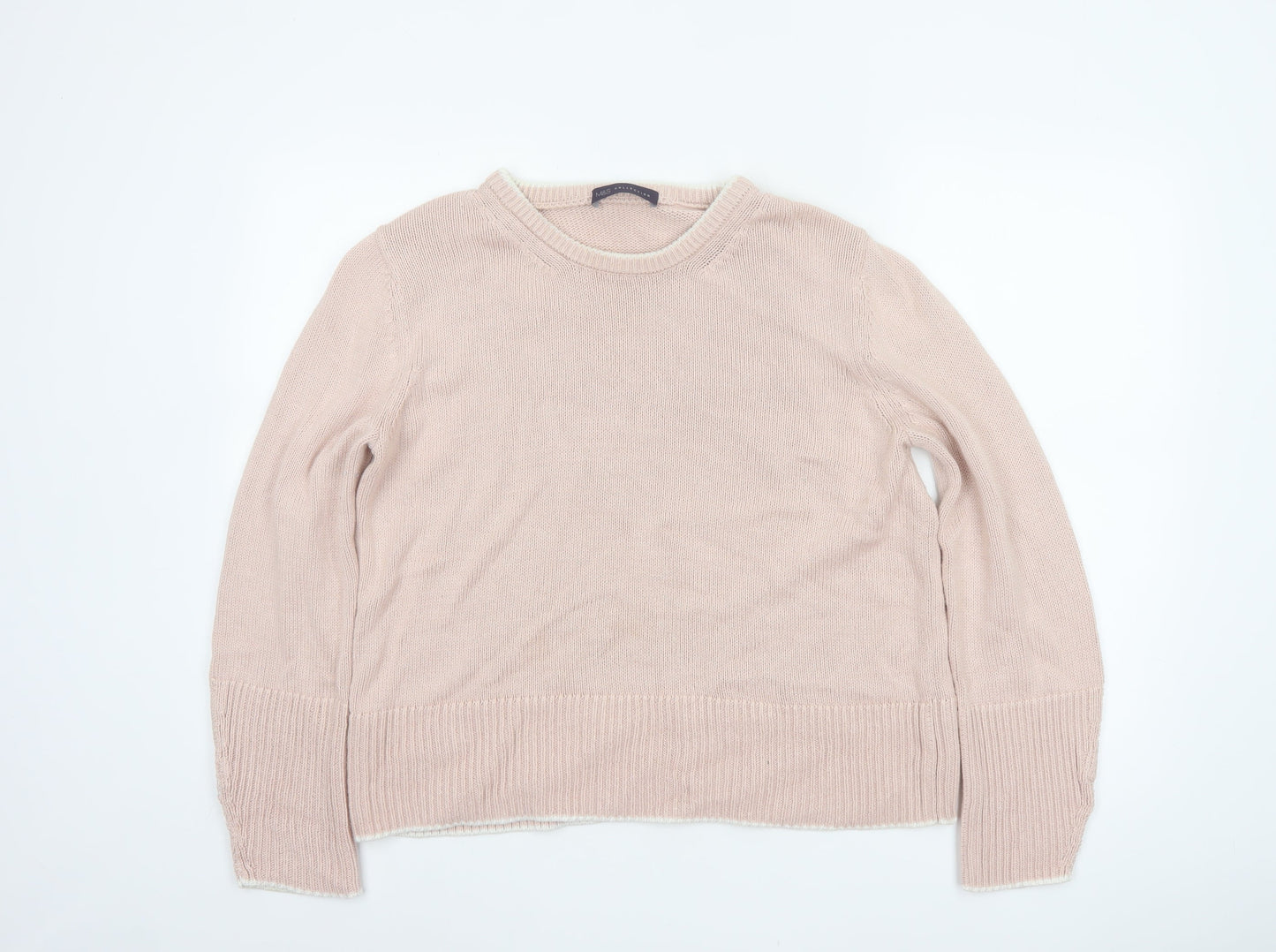 Marks & Spencer Women’s Pink L Crew Neck Knit Pullover Jumper
