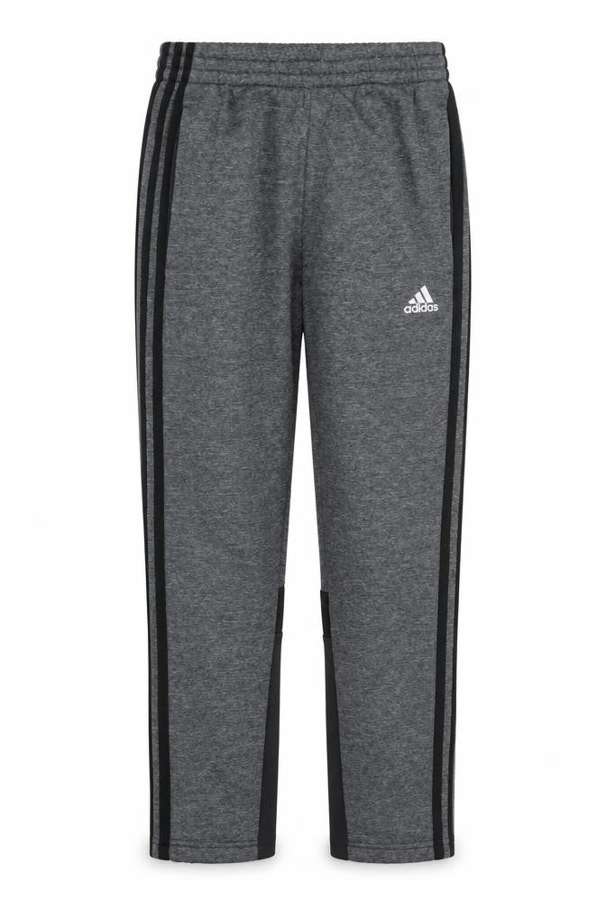 Adidas Teens Grey M Track Pants Tapered Climawarm Zip Pockets