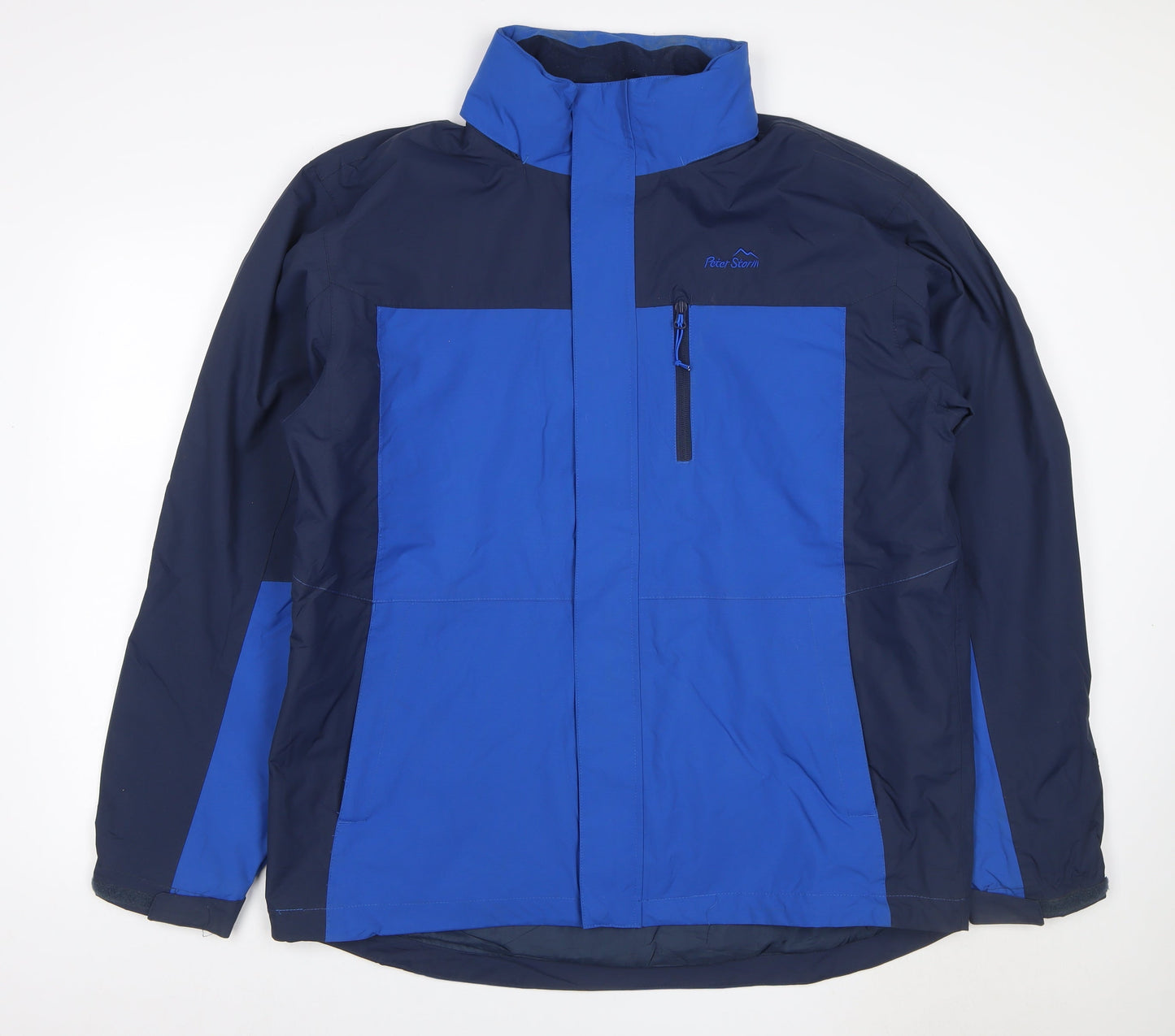 Peter Storm Men’s Blue XL Waterproof Outdoor Jacket Full Zip