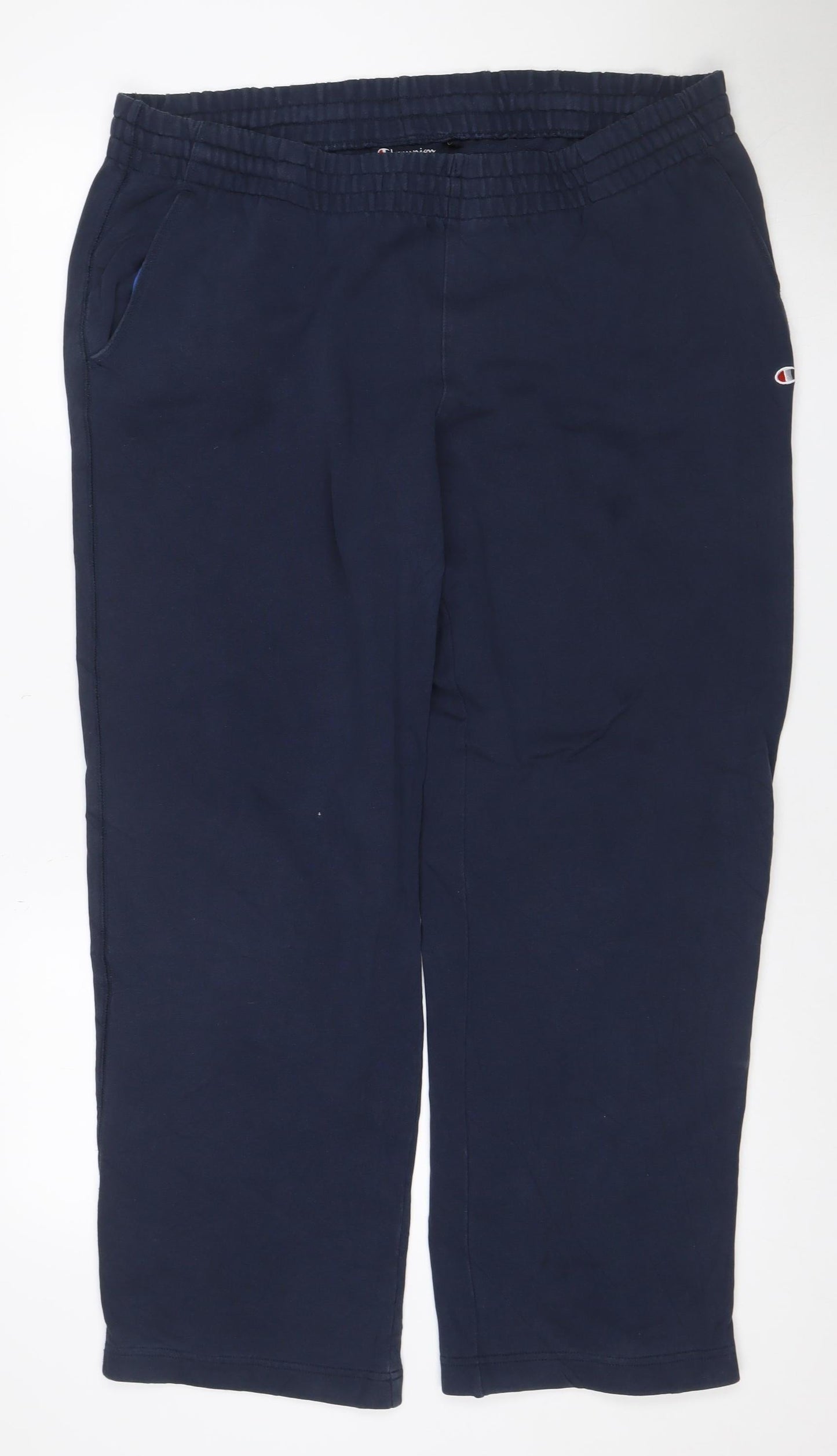 Champion Men's Blue L Fleece Sweatpants Elastic Waist Pockets