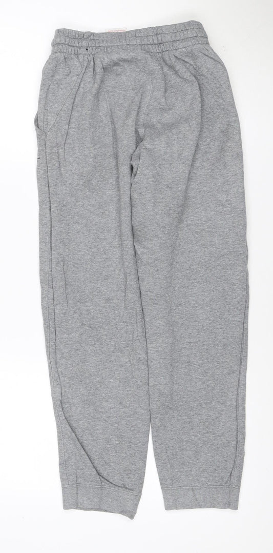 Nike Boys Grey 12-13 Years Jogger Sweatpants Cotton Blend Logo