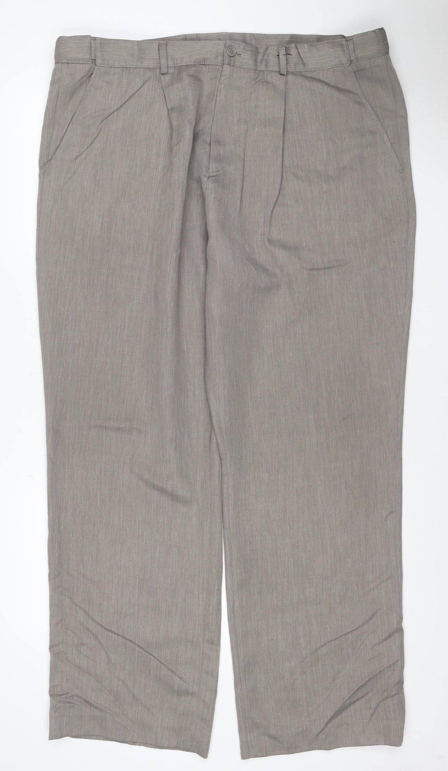 Cotton Traders Women Grey UK 14 Straight Leg Dress Trousers Pockets
