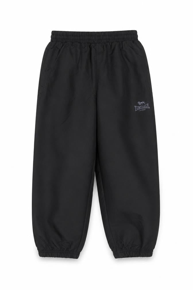 Lonsdale Boys Black 8 Years Track Pants Polyester Elastic Waist