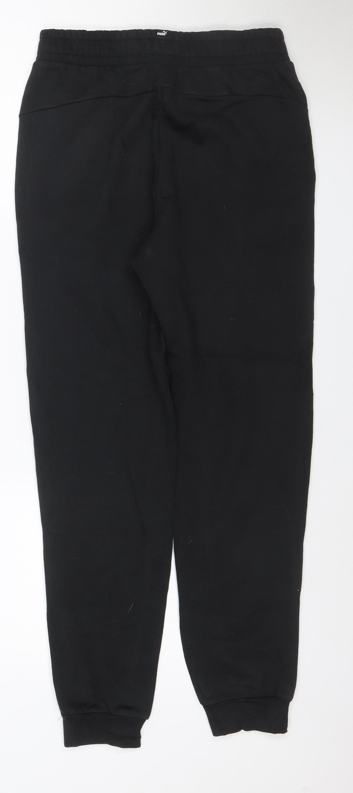 Puma Boys Black 13-14 Years Jogger Track Pants Elastic Waist