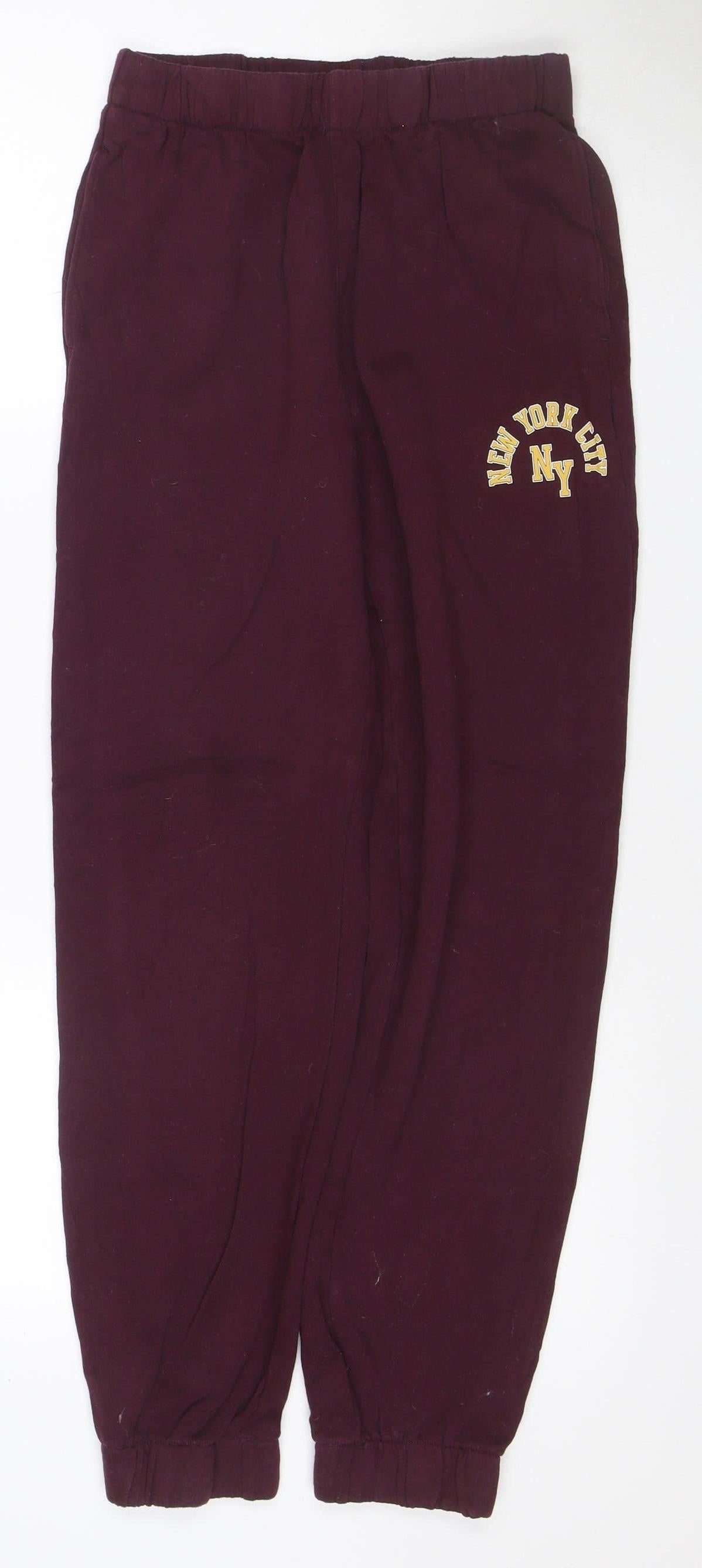 Hollister Women Purple XS Ultra High-Rise NYC Logo Jogger Sweatpants