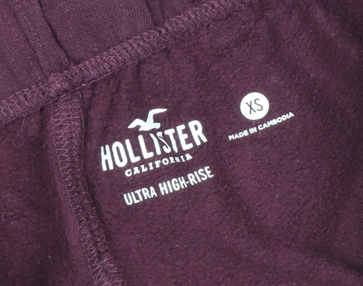 Hollister Women Purple XS Ultra High-Rise NYC Logo Jogger Sweatpants