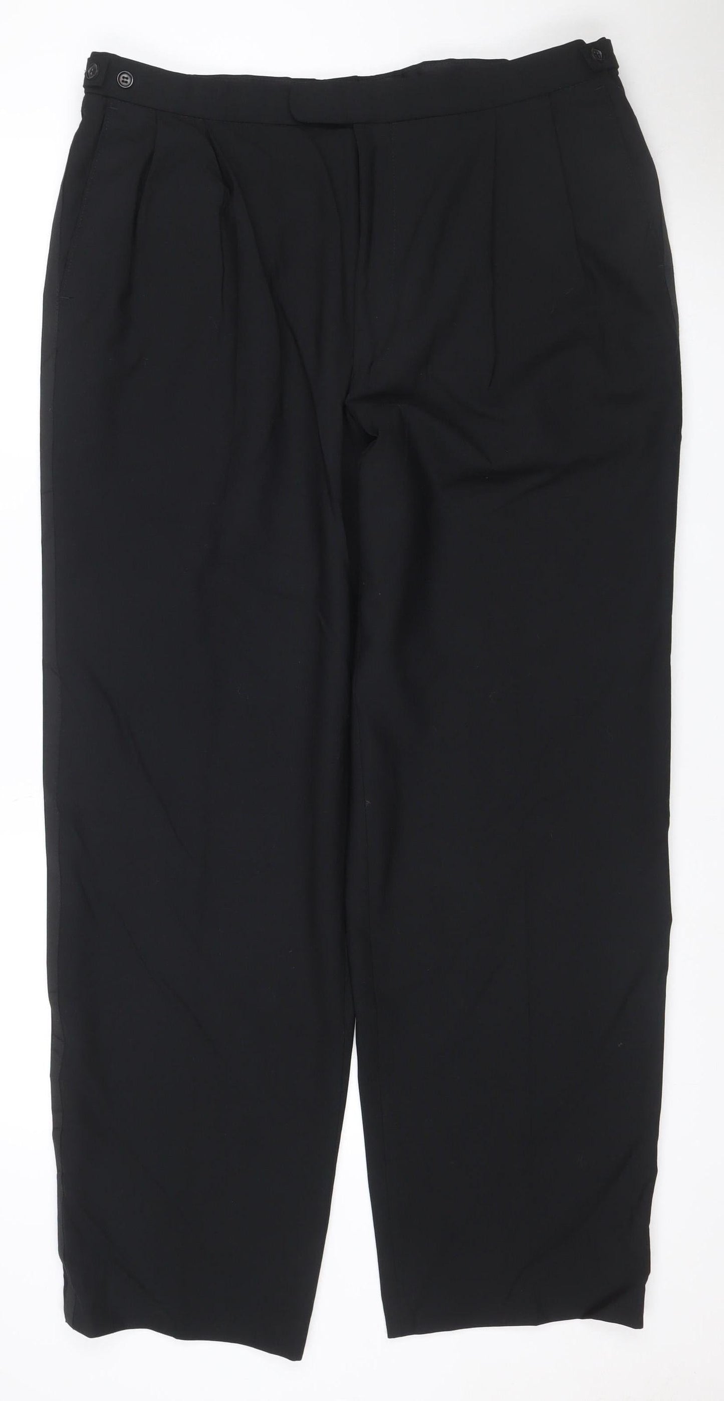 Marks & Spencer Women’s Black Size 20 Tall Wool Blend Dress Trousers