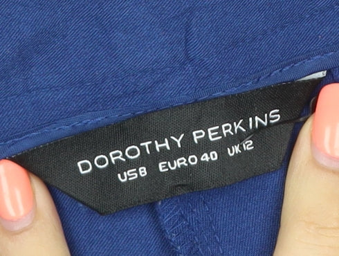 Dorothy Perkins Women’s Blue UK 12 Tailored Straight Leg Trousers