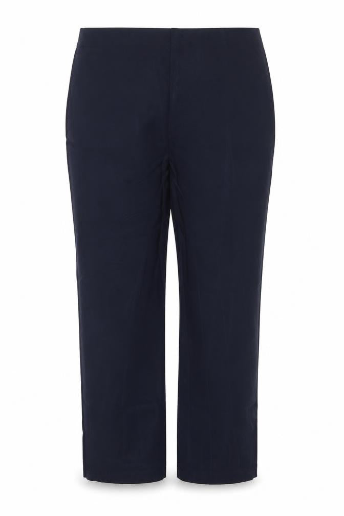 Marks Spencer Women Navy UK 14 Stretch Straight Tailored Trousers
