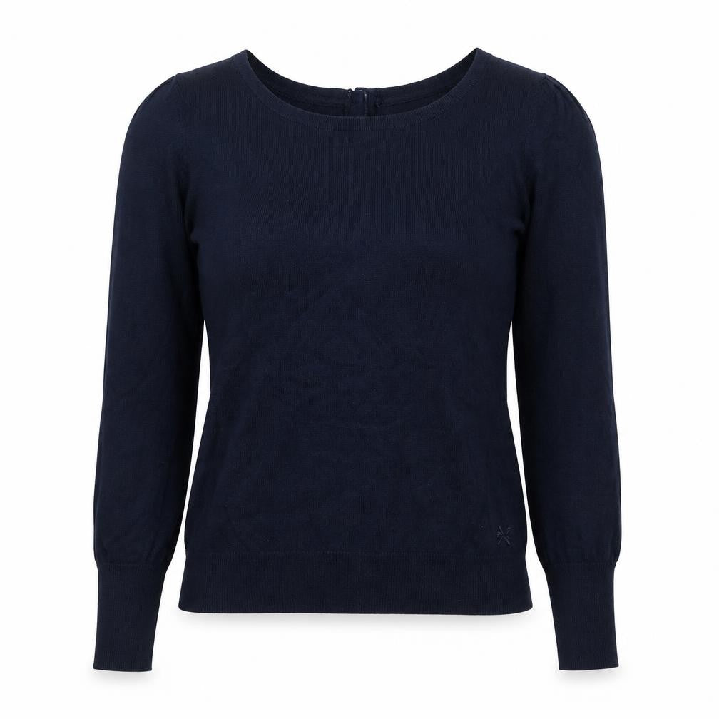 Crew Clothing Co. Women’s Navy Size 8 Button Cardigan Balloon Sleeve