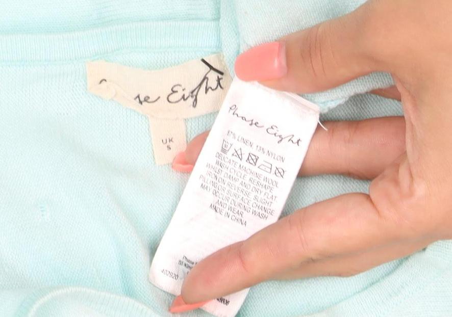 Pistachio Women Blue S Batwing Dolman Short Sleeve Linen Knit Jumper