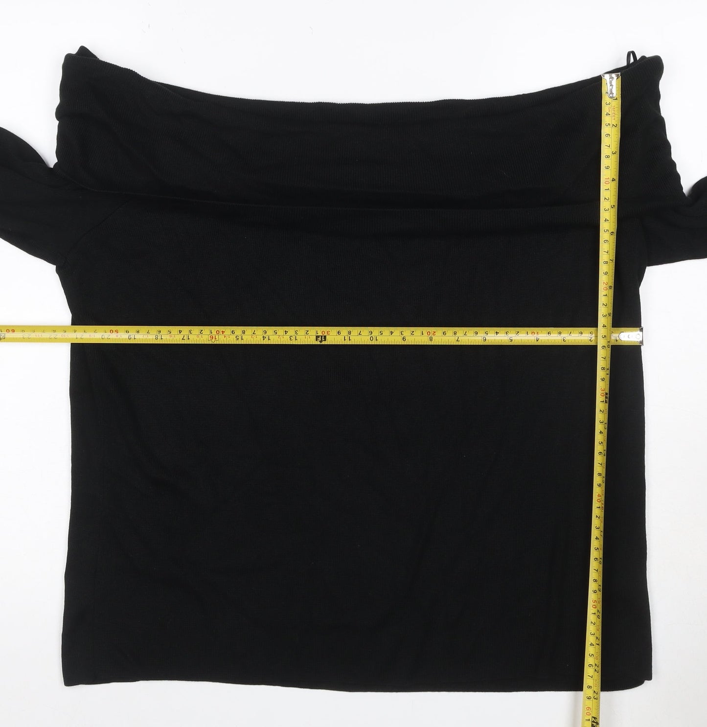 Marks and Spencer Women Black Size 22 Boat Neck Knit Jumper