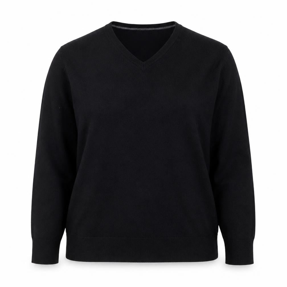 Banana Republic Women Black Merino Wool V-Neck Pullover Jumper UK 14