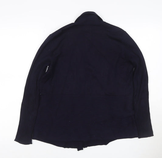 89th & Madison Women's Black S Open Ribbed Knit Cardigan Long Sleeve
