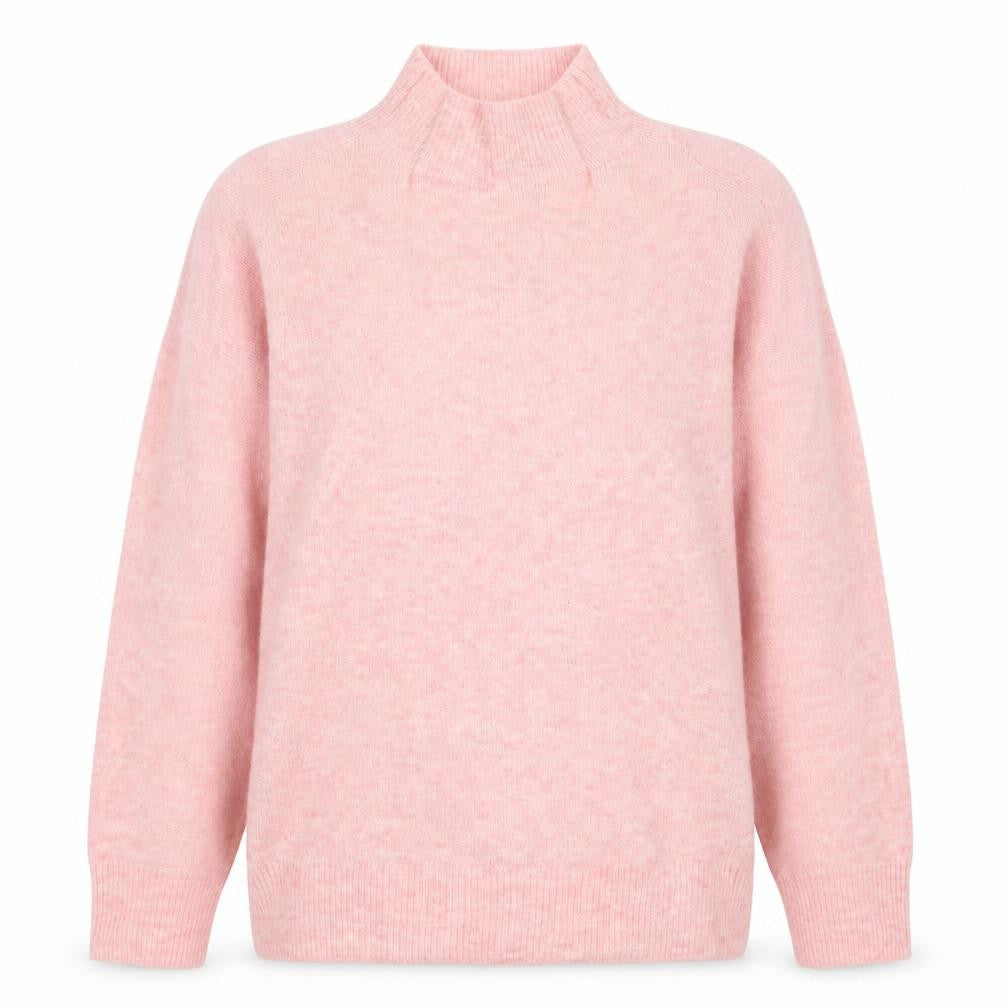 & Other Stories Women Pink S Mohair Blend Mock Neck Raglan Jumper