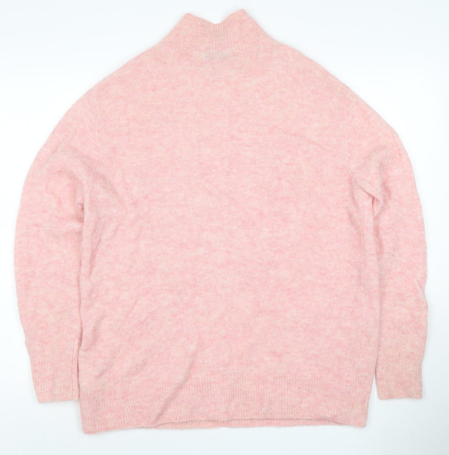& Other Stories Women Pink S Mohair Blend Mock Neck Raglan Jumper