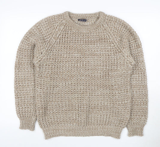 C&A Men’s Beige M Chunky Knit Acrylic Crew Neck Pullover Vintage