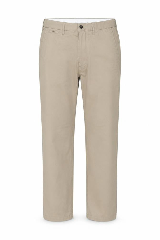 Marks & Spencer Men’s Beige 32in Straight Chino Trousers Adjustable Waist