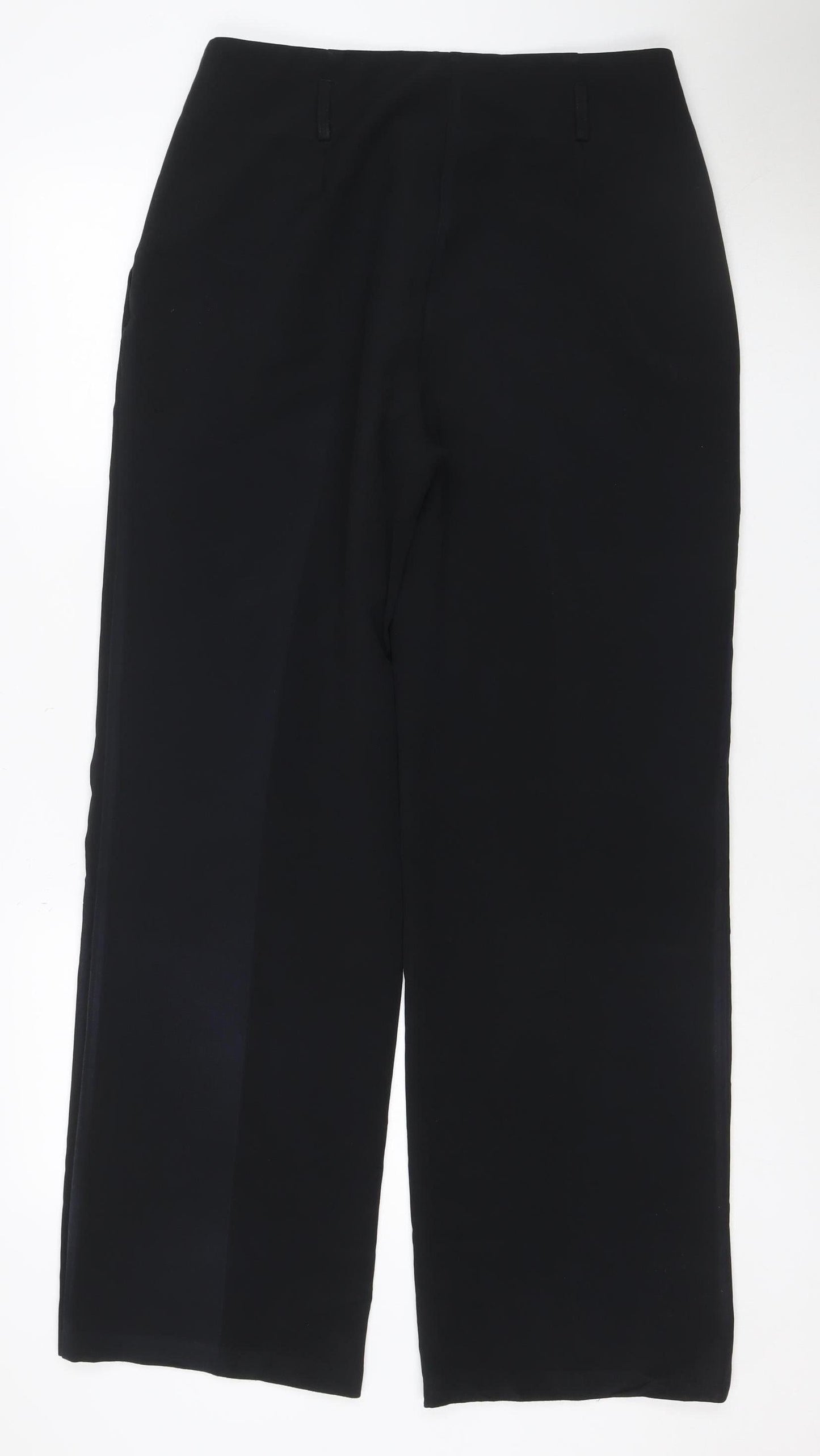 Dorothy Perkins Women Black UK 12 Wide Leg Tailored Dress Trousers