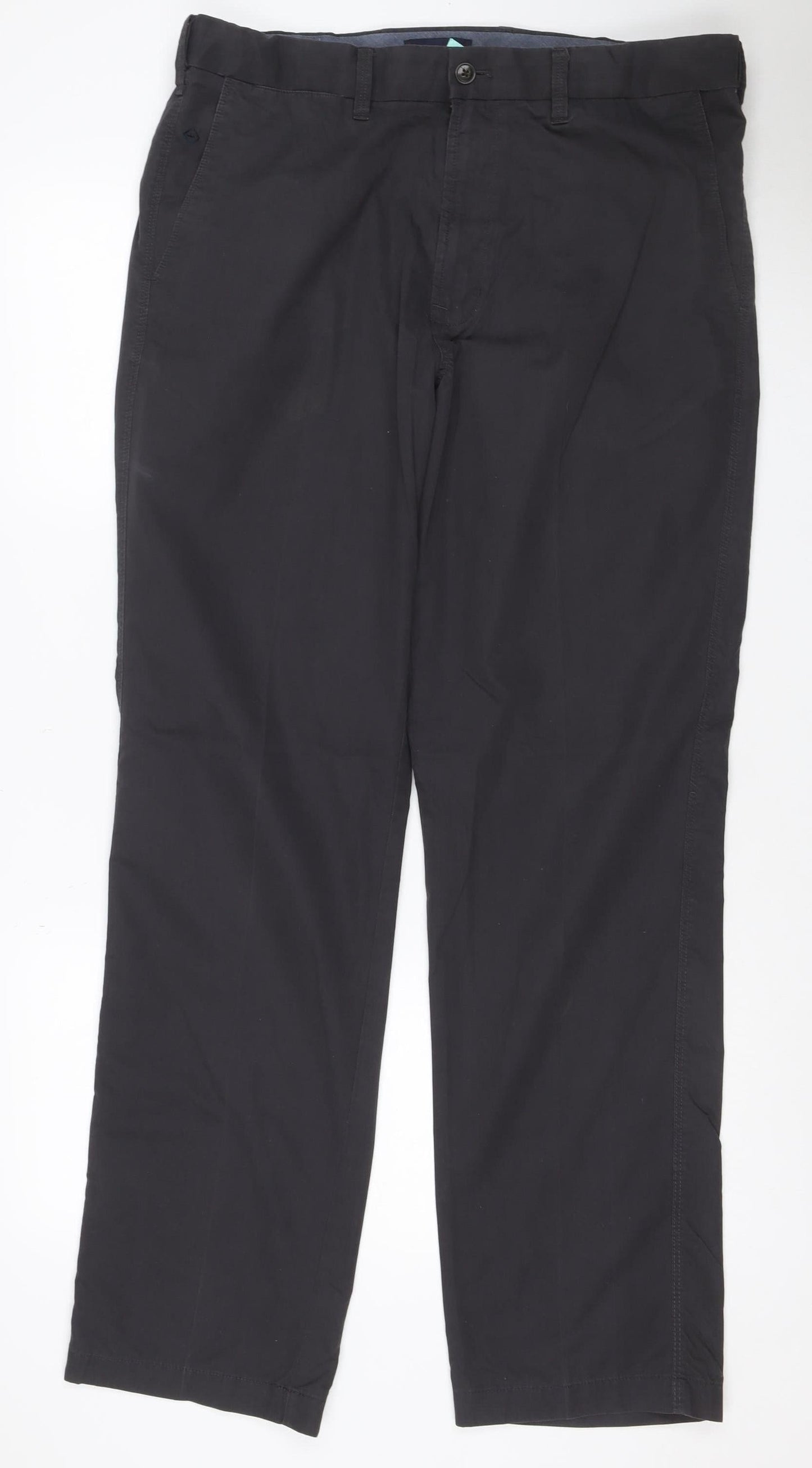 Marks and Spencer Blue Harbour Men's Black 36W 33L Chino Trousers