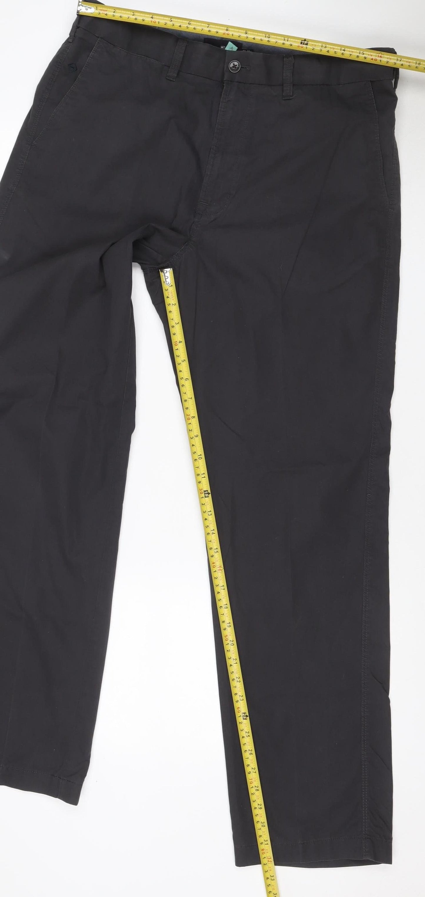 Marks and Spencer Blue Harbour Men's Black 36W 33L Chino Trousers