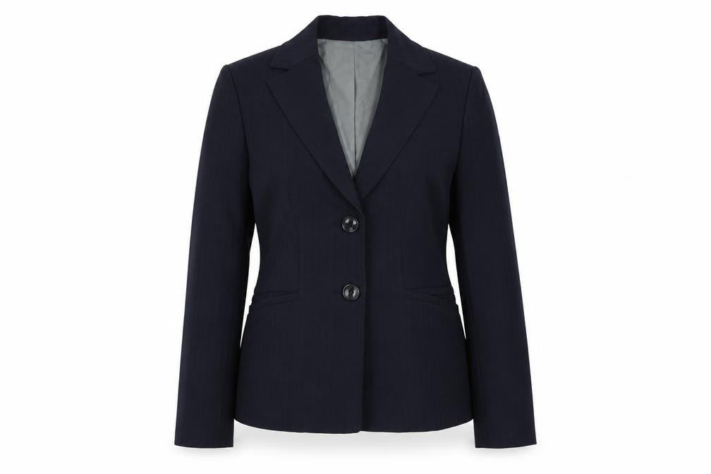 Evan-Picone Women Blue Pinstripe Blazer Size 4 Tailored Lined