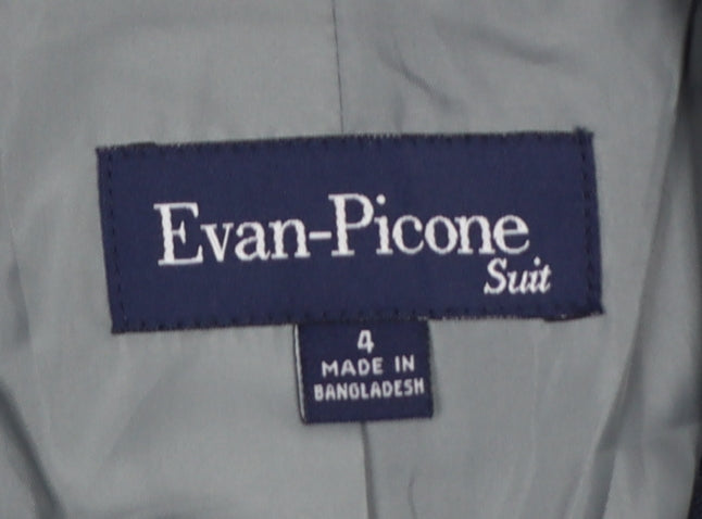 Evan-Picone Women Blue Pinstripe Blazer Size 4 Tailored Lined