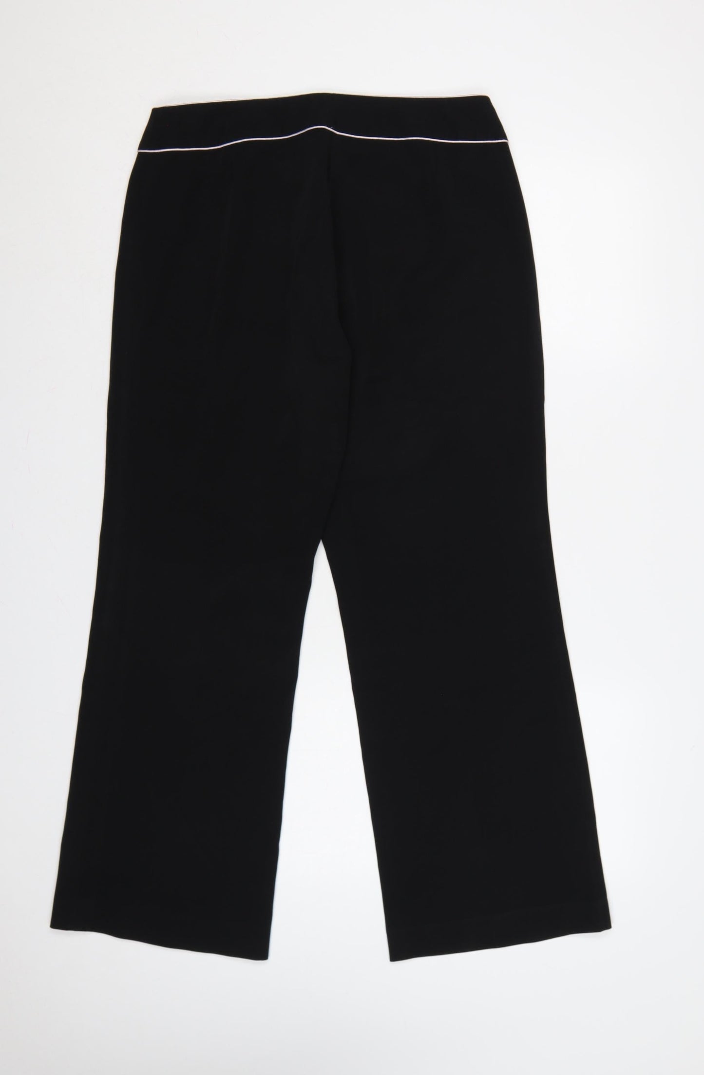 Dorothy Perkins Women Black UK 12 Wide-Leg Dress Trousers