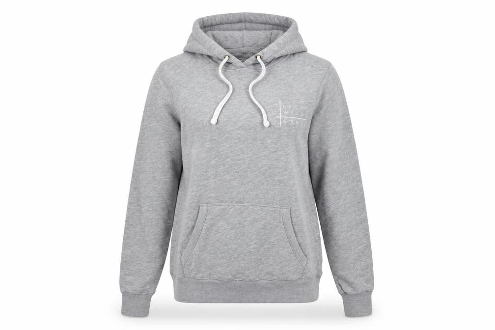 Jack Wills Women's Grey UK 10 Pullover Hoodie Logo Drawstring