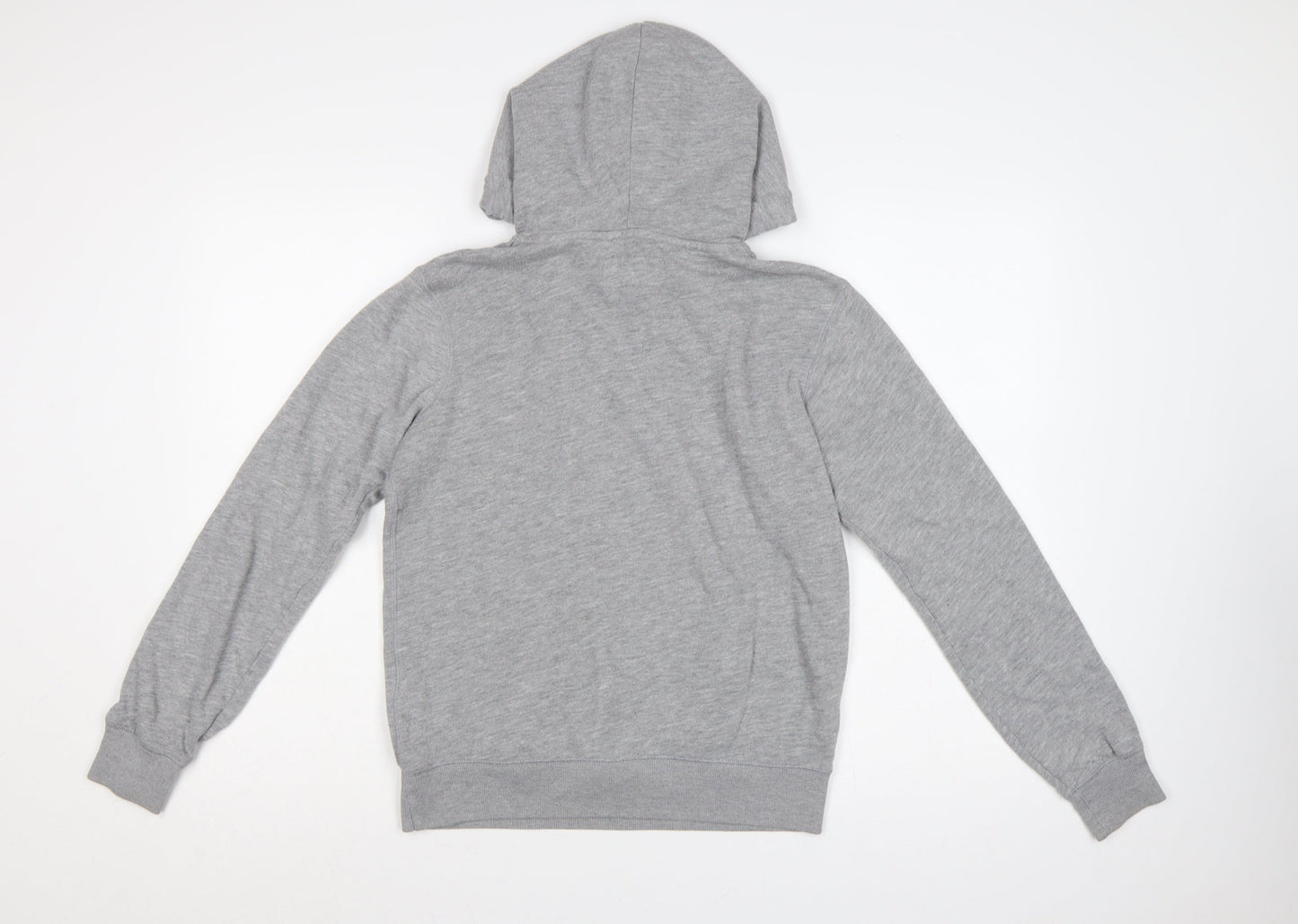 Jack Wills Women's Grey UK 10 Pullover Hoodie Logo Drawstring