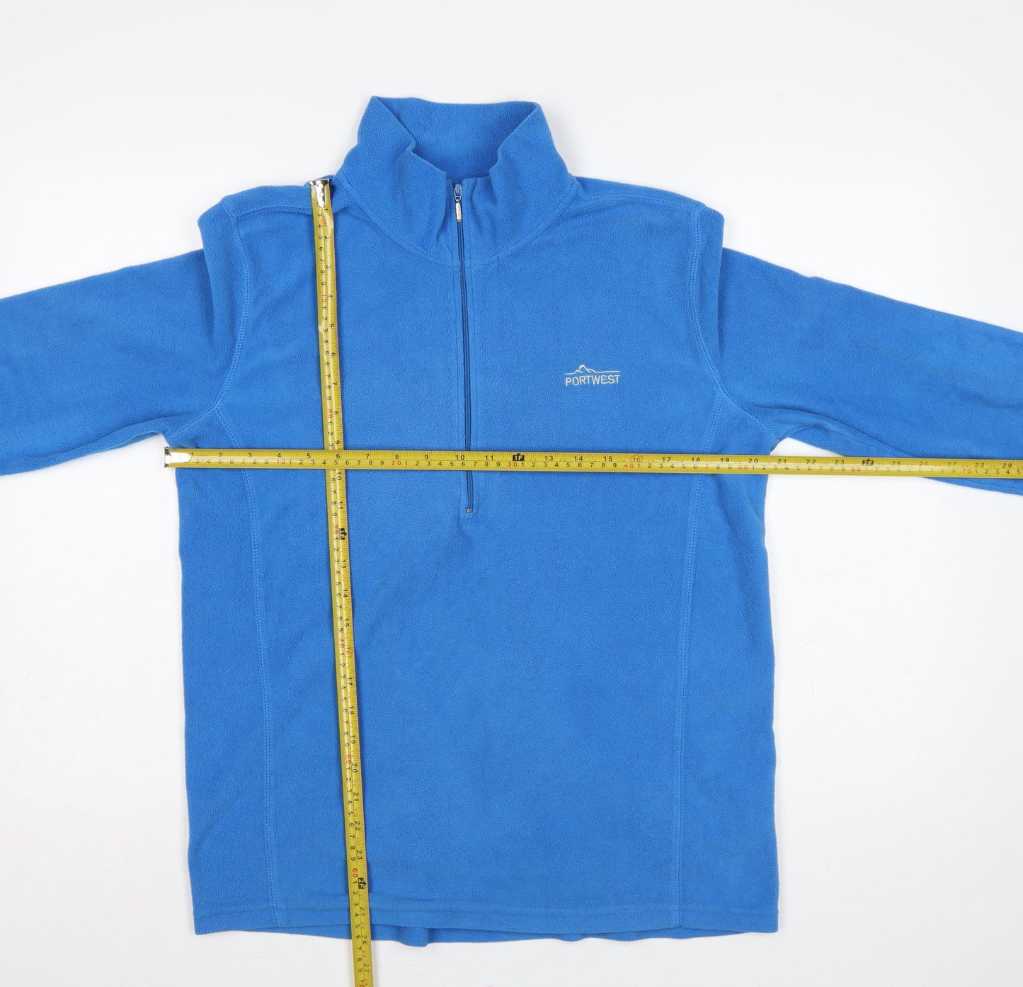 Portwest Men’s Blue M 1/2 Zip Fleece Pullover Sweatshirt