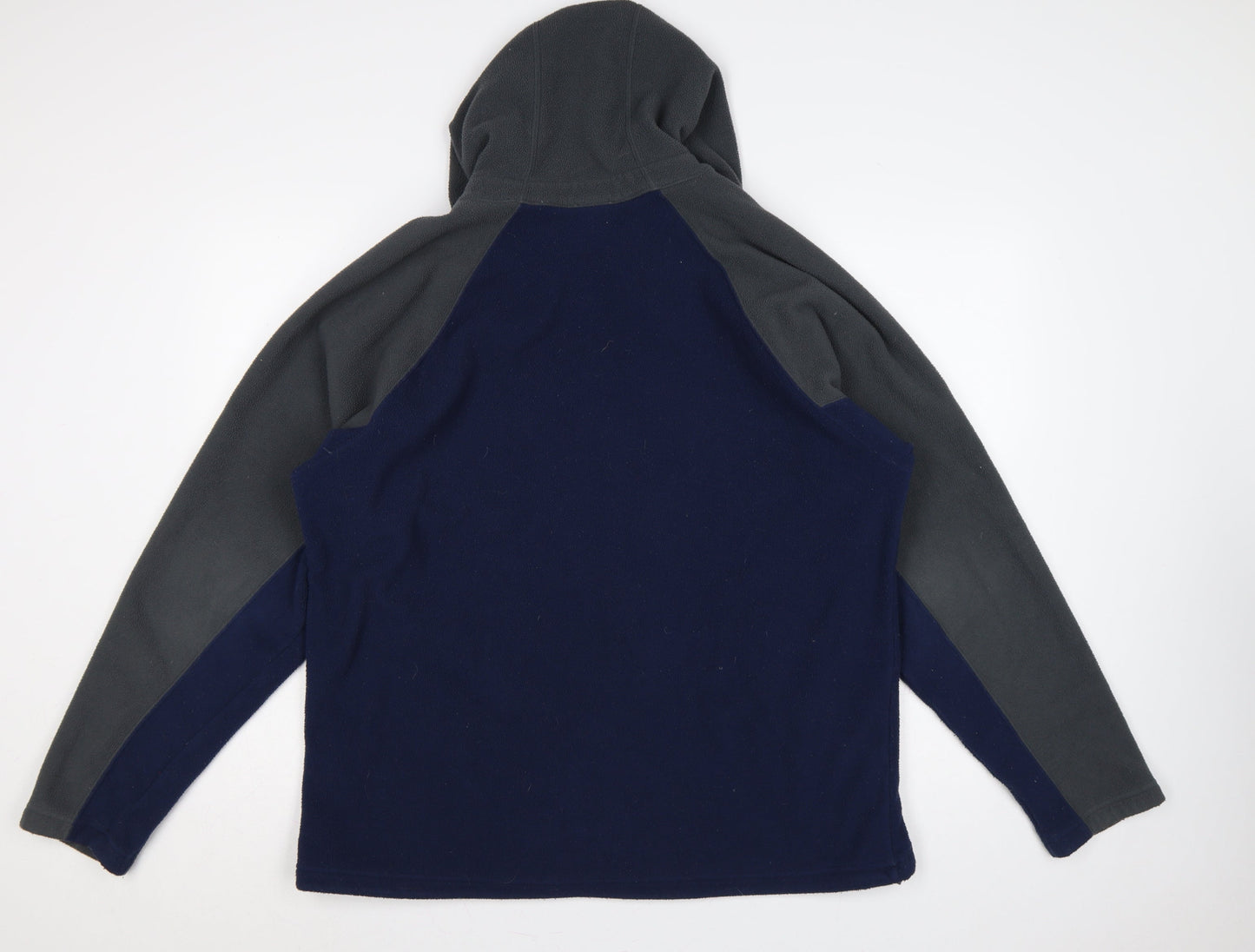 The North Face Men’s Blue Grey L Hooded Full Zip Fleece Jacket