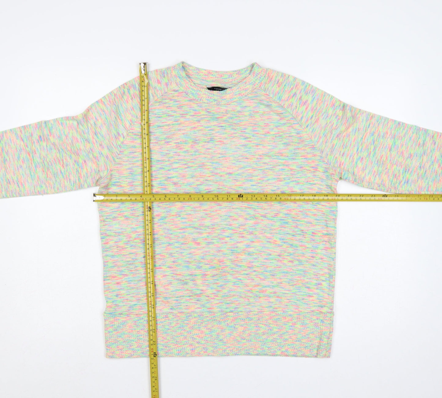 Next Women Multicoloured Size 12 Jersey Knit Raglan Long Sleeve Top