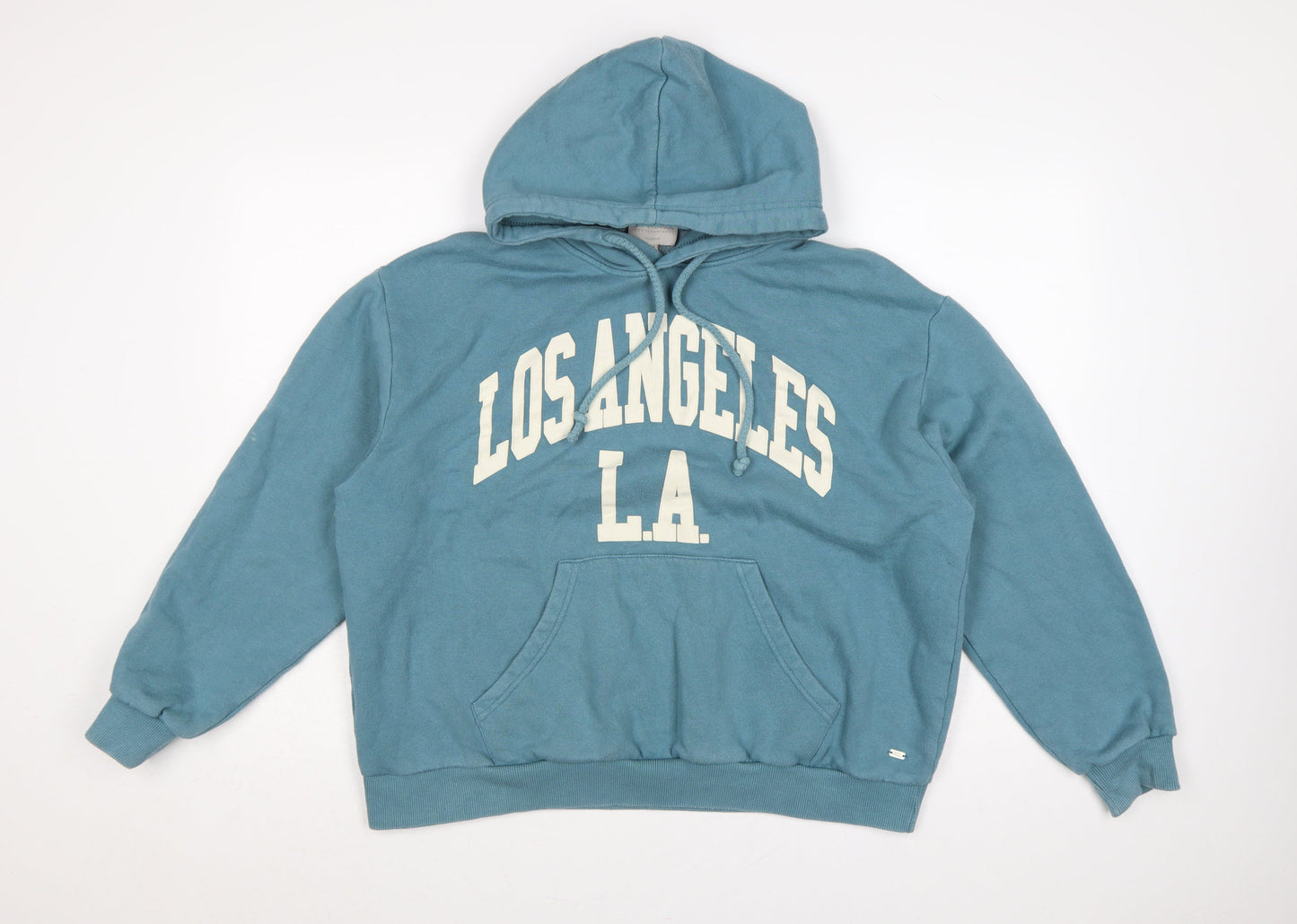 Pull&Bear Teens Blue Los Angeles LA Pullover Hoodie M