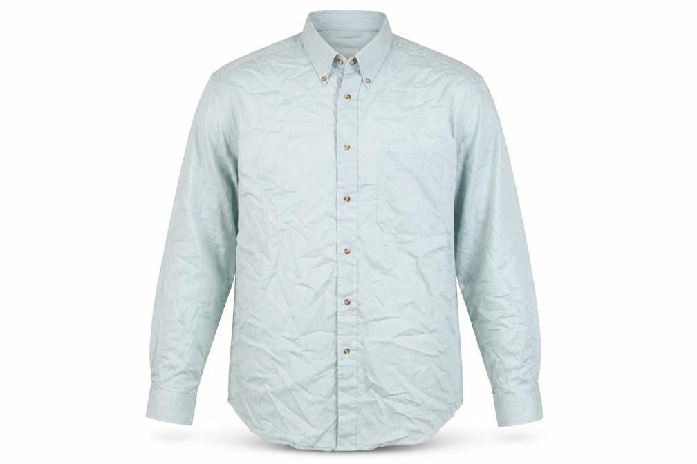 Debenhams Men’s Blue 15.5 Cotton Rich Button-Down Long Sleeve Shirt