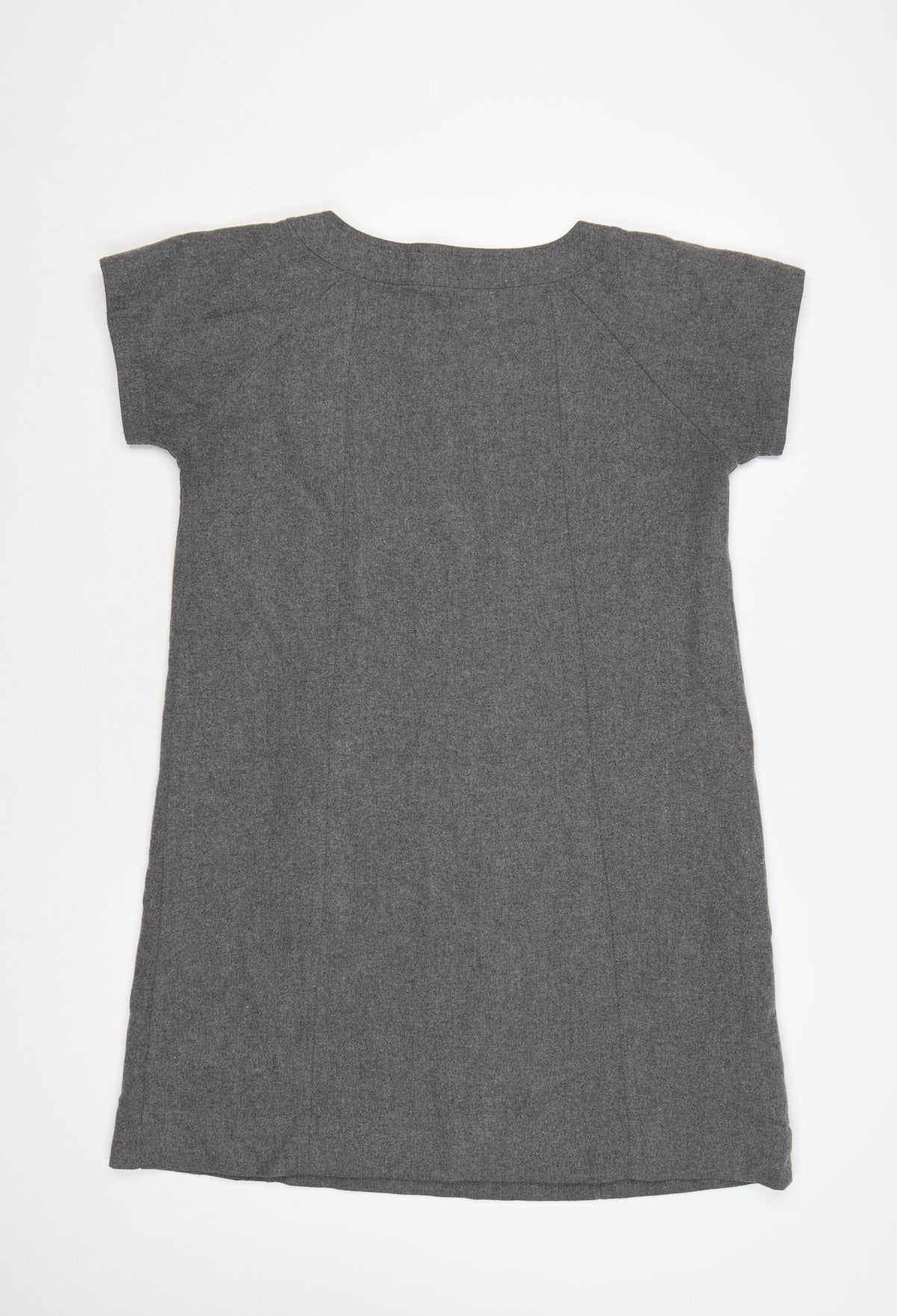 Cape Jams Women Grey L Shift Dress Short Sleeve Pockets