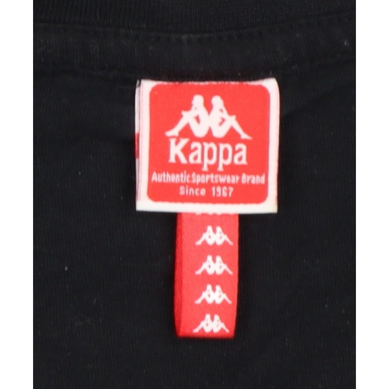 Additional view of Kappa men’s black large logo tape crew neck short sleeve t-shirt