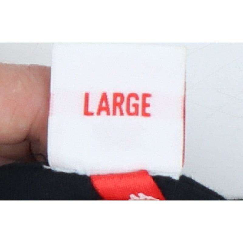 Additional view of Kappa men’s black large logo tape crew neck short sleeve t-shirt