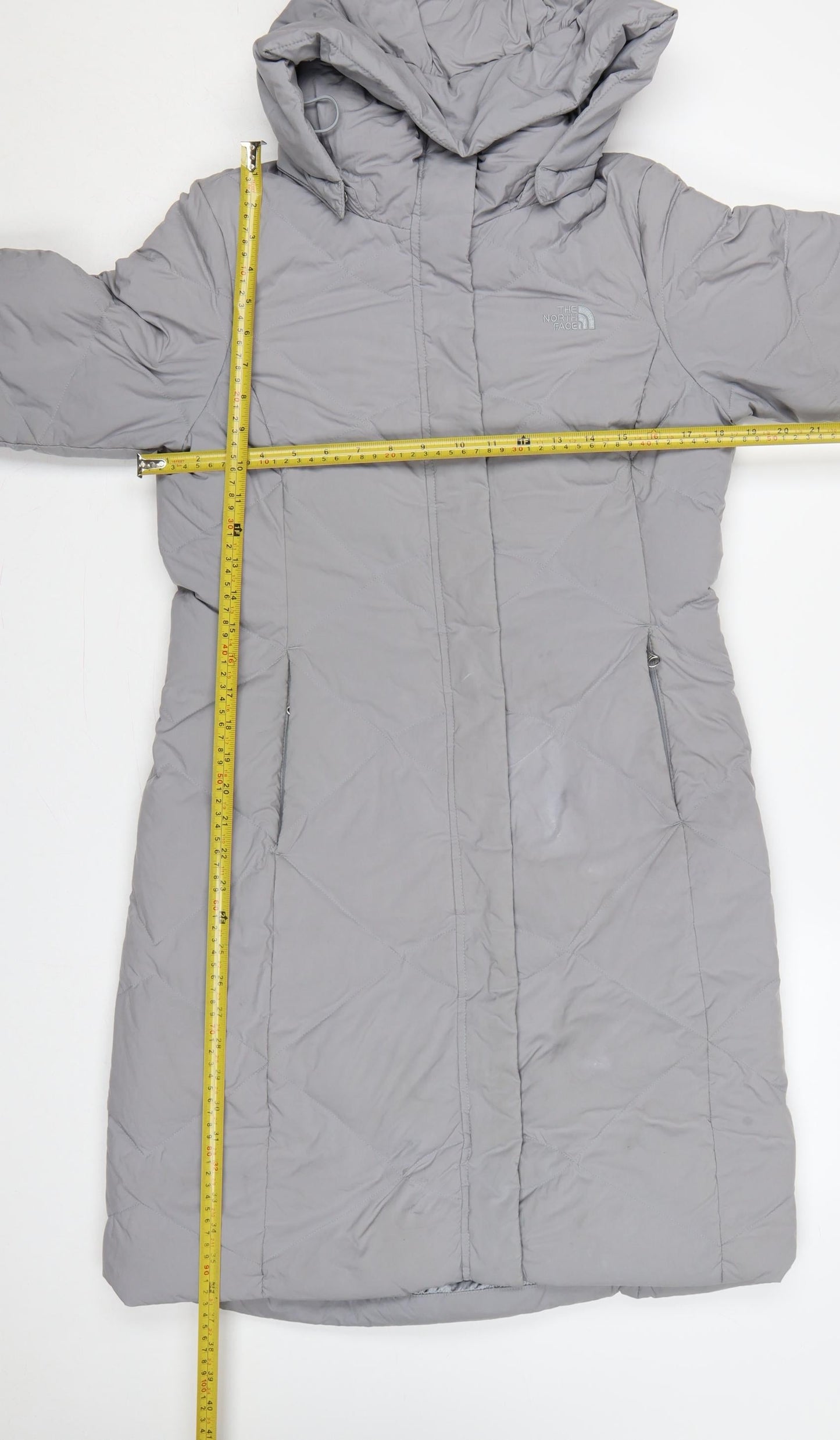 The North Face Women’s Grey S Long Hooded Puffer Coat Down