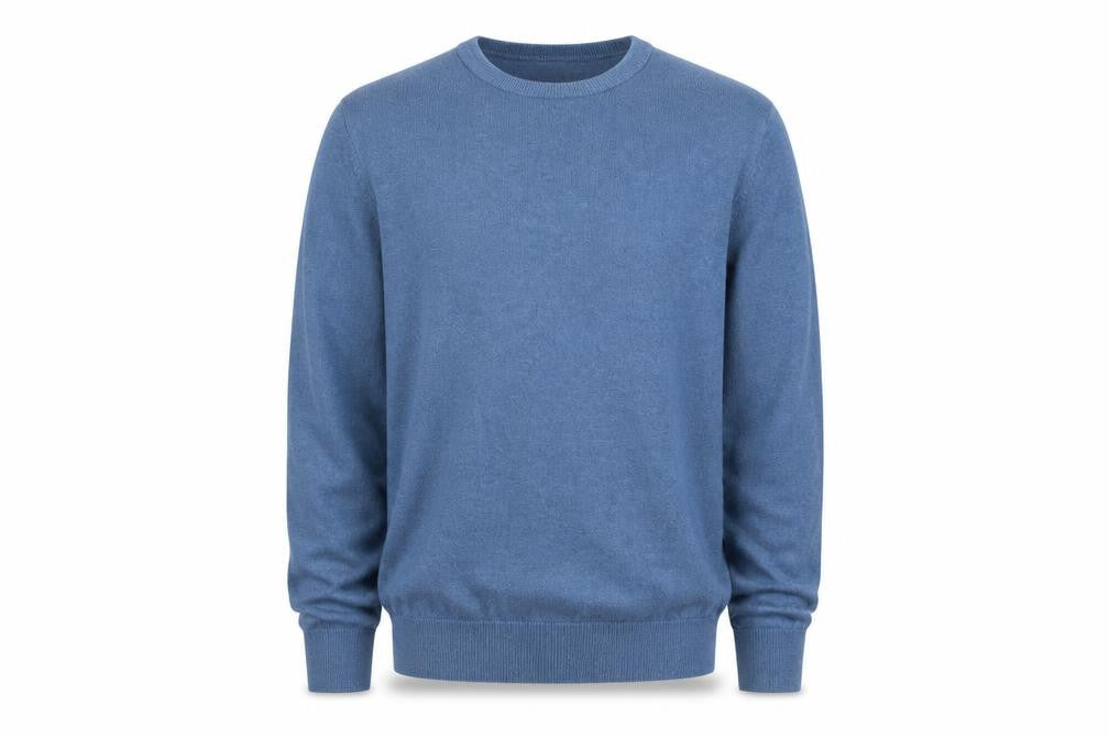 Marks & Spencer Men Blue M Fine Cotton Crew Neck Pullover Jumper