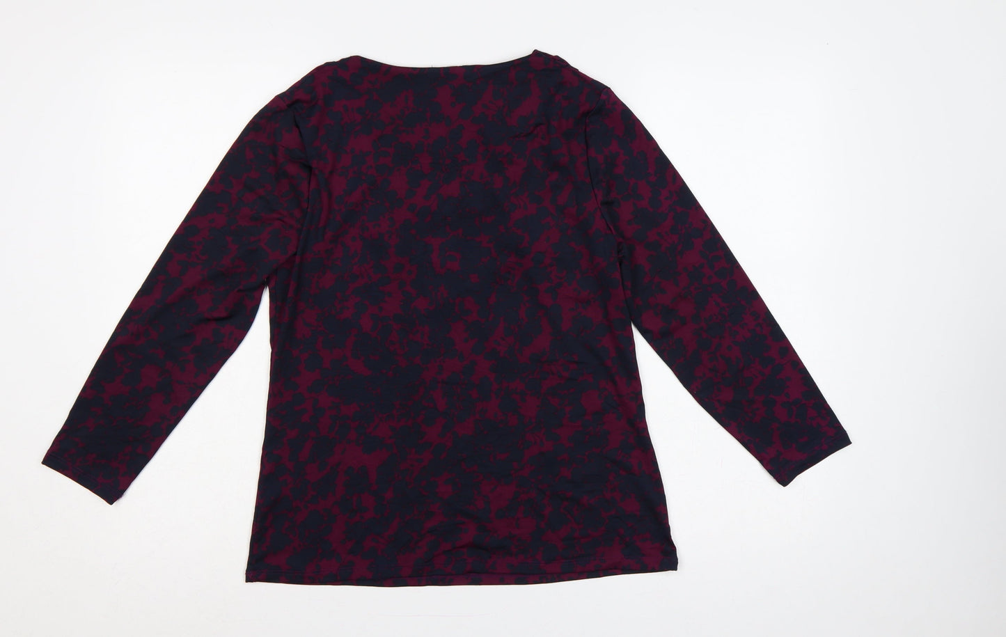 Austin Reed Women Multicoloured UK 12 Floral Cowl Neck Jersey Blouse