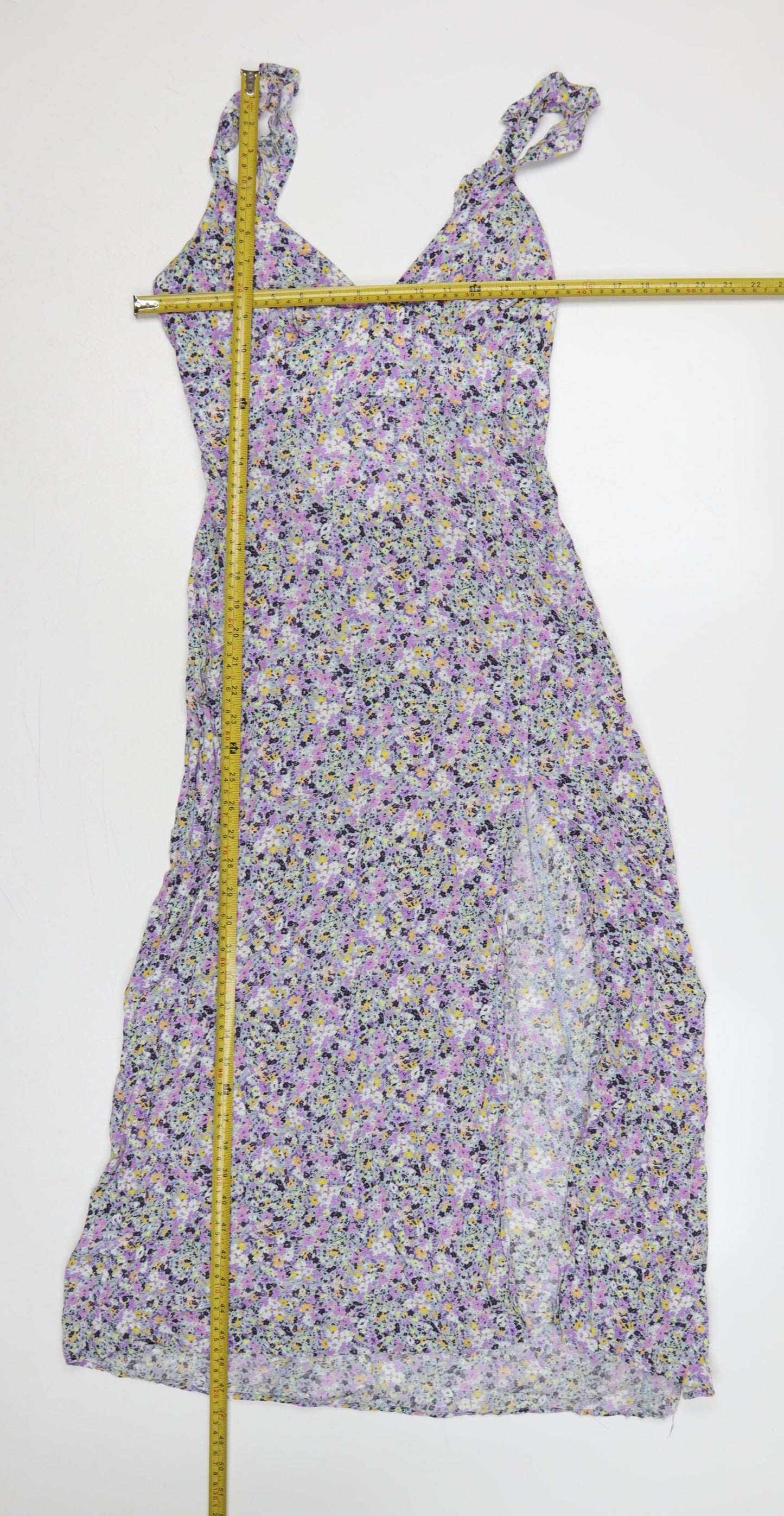 Zara Women Multicoloured Floral Maxi Dress UK 12 V-Neck Smocked
