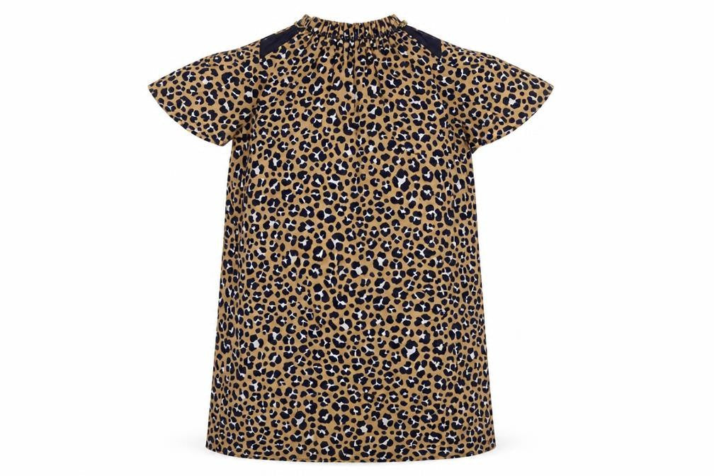 Michael Michael Kors Women Beige Leopard Print Shift Dress S