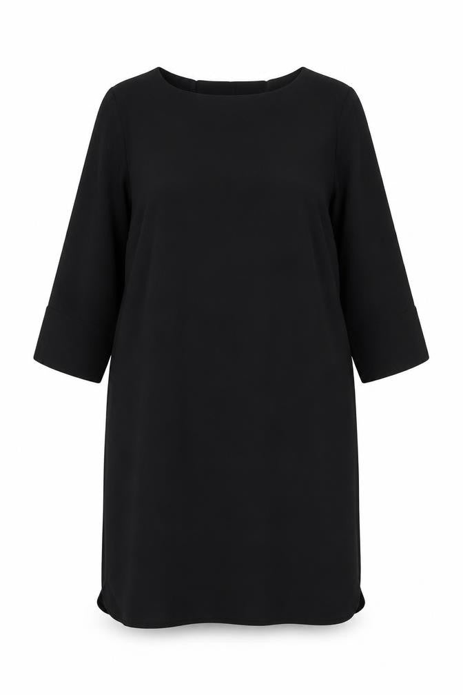 Marks & Spencer Women Black UK 16 Shift Dress Bell Sleeve Knee Length