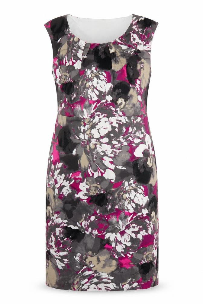Country Casuals Women Multicoloured Floral Size 16 Sheath Knee Dress