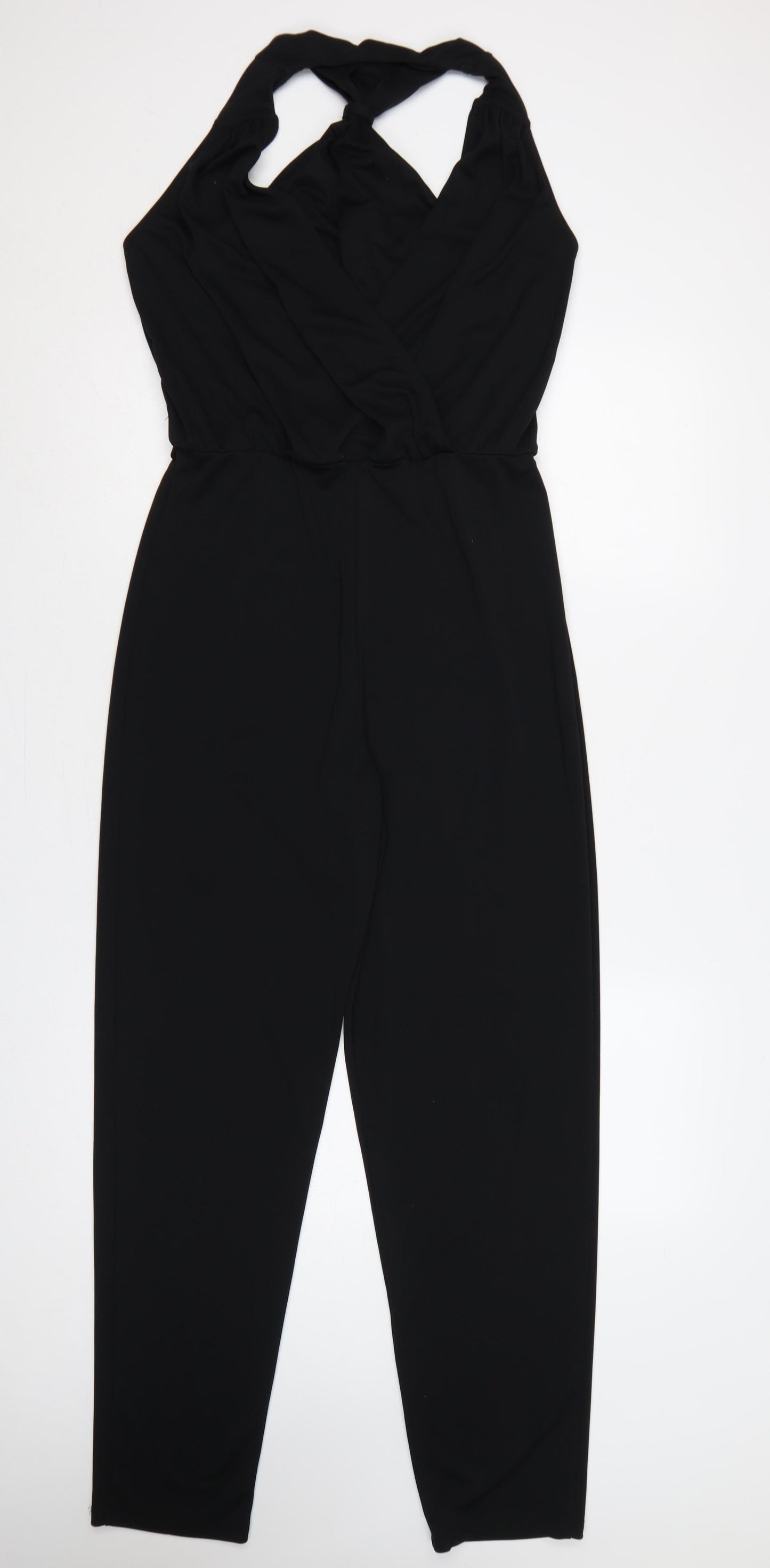 Oasis Women’s Black S Halter Backless Wide-Leg Jumpsuit