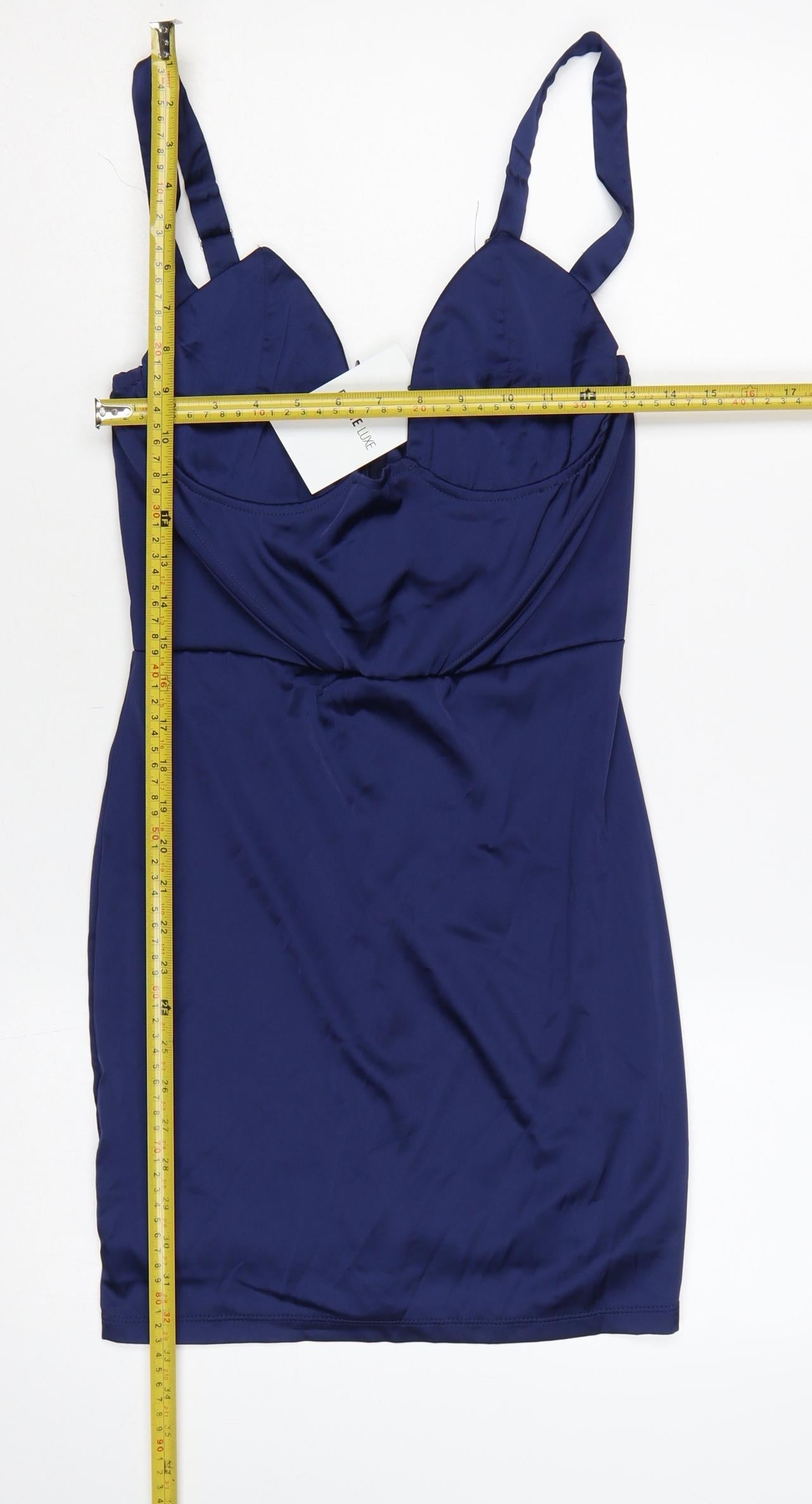 Femme Luxe Women Blue UK 8 Bodycon Halter Mini Party Dress