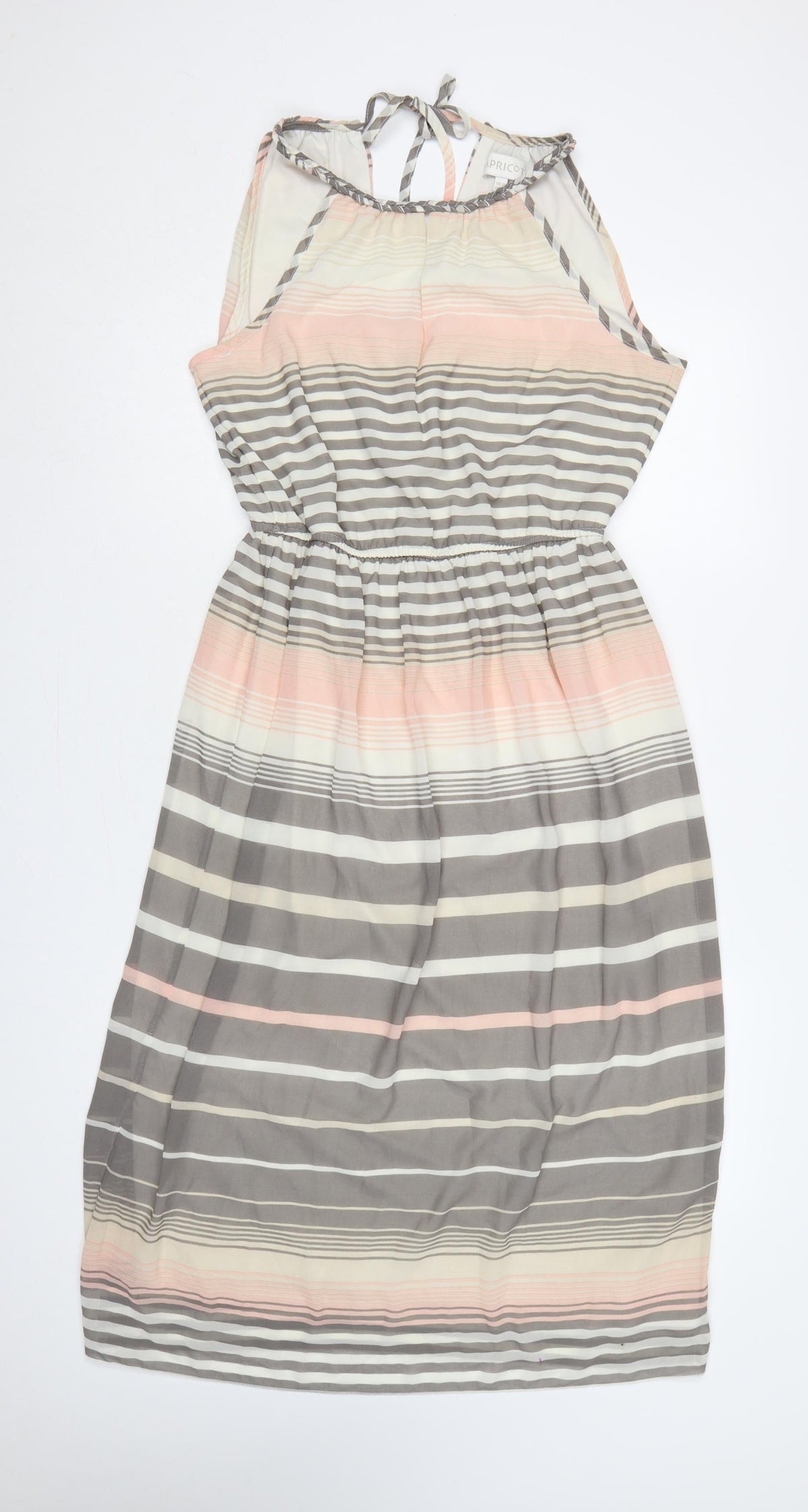 Apricot Women Multicoloured UK 12 Maxi Halter Striped Tie-Back Dress