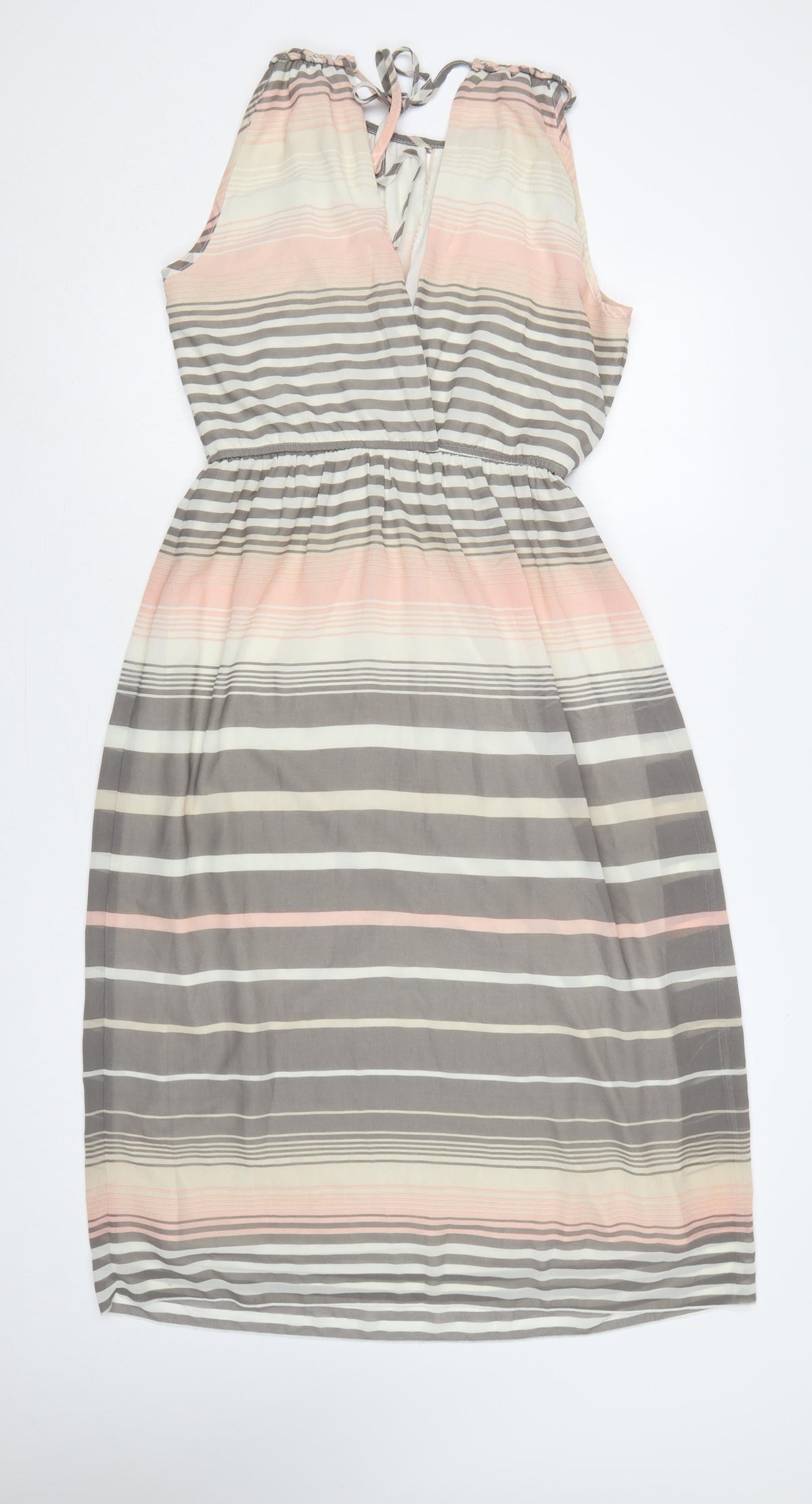 Apricot Women Multicoloured UK 12 Maxi Halter Striped Tie-Back Dress
